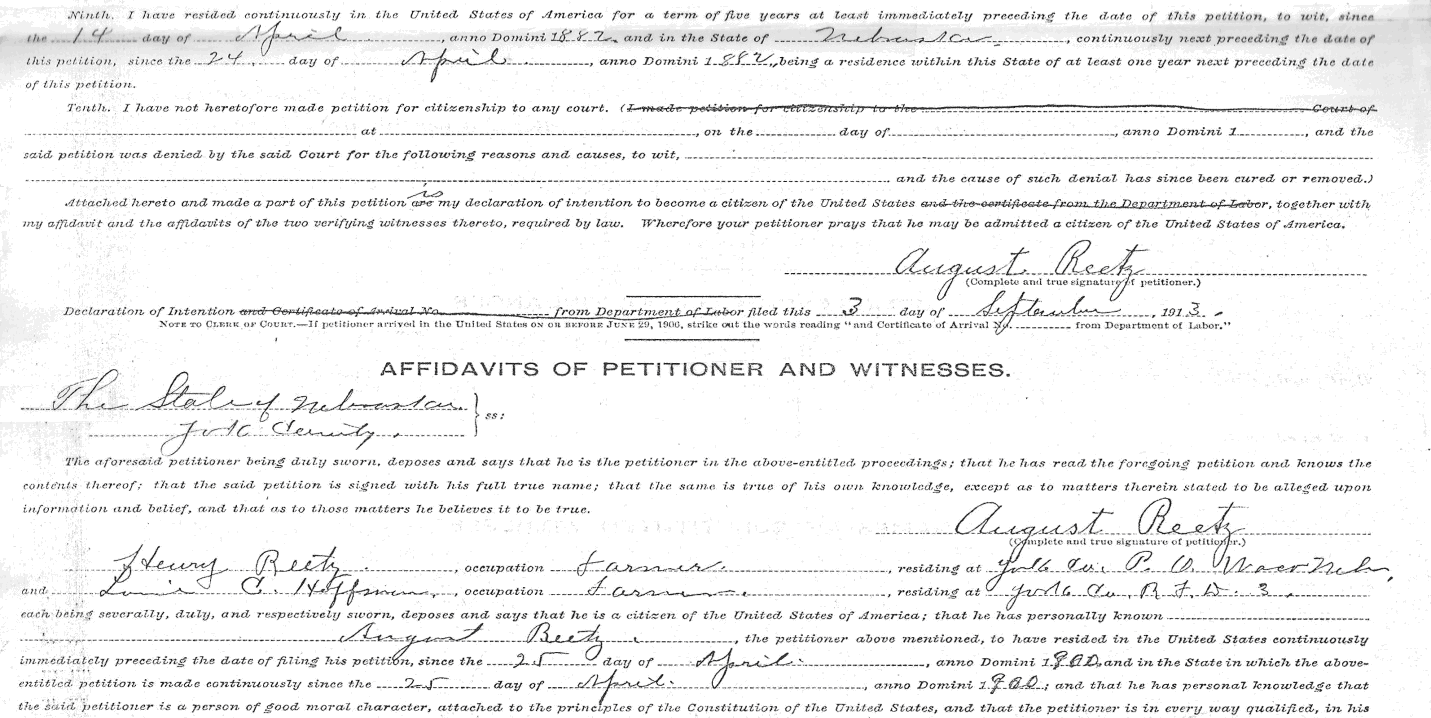 Naturalization Petition